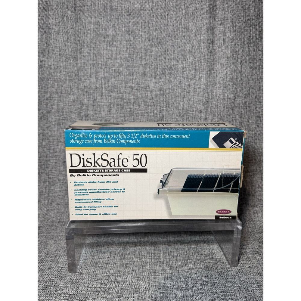3.5” Floppy Disk Filing System Case Lockable w Key - 50 Diskette Storage Belkin